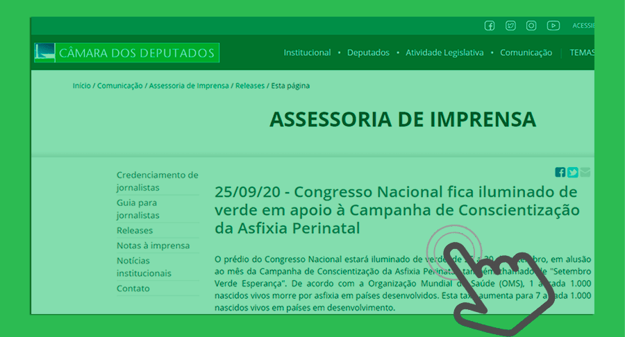 O prédio do Congresso Nacional estará iluminado de verde